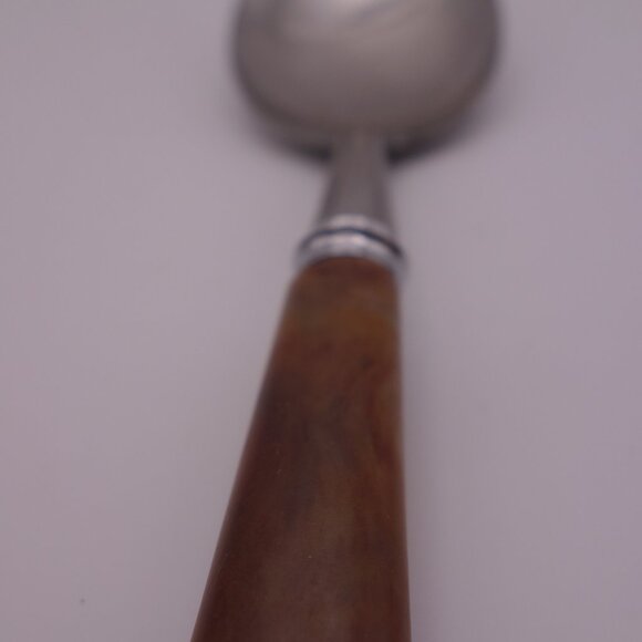 Set of Four(4) Stainless MB Japan Faux Bone Spoons - Picture 4 of 15